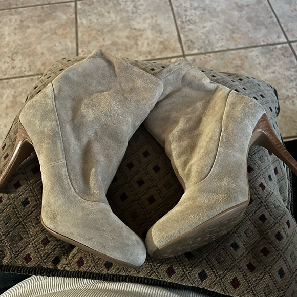 Coach Sede Ankle Boots Foldover Heeled Booties shoes EST 1041 | Size:7.5 B| - Picture 3 of 11